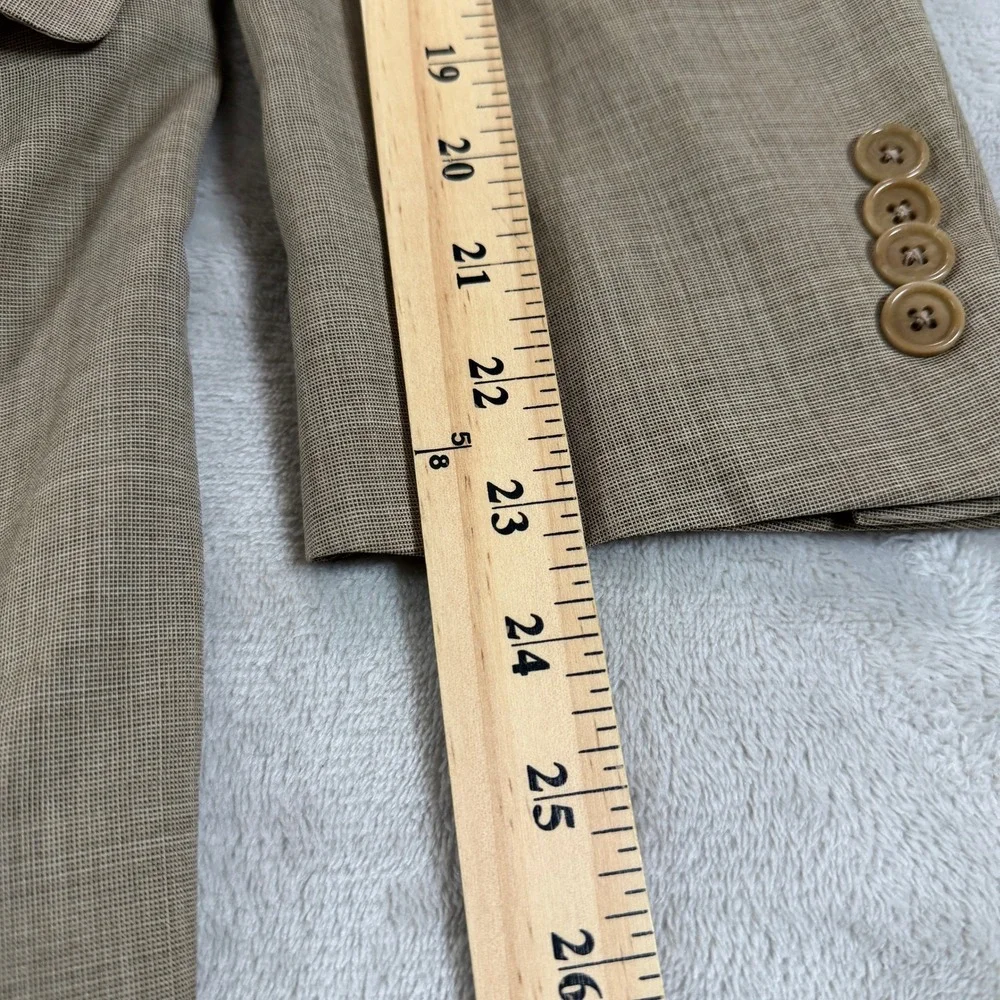 Brooks Brothers 1818 Madison Blazer Mens 40R Classic Tan Loro Piana Wool Italy